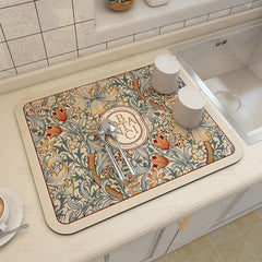 Fantasy Style Draining Mat for Kitchen & Bathroom