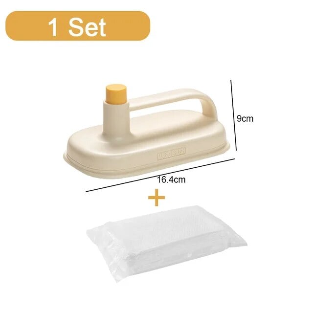 Replaceable Disposable Magic Cloth with Handle Kitchen Cleaning Brush