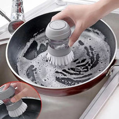 💖2023 Kitchen Brush Utensils Cleaner Press Type Non-Stick Oil Automatic Hydraulic Dishwashing Decontamination Tools Pot Artifact