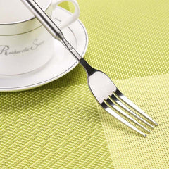 Stainless Steel Western Style BBQ Dinner Fruit Dessert Long Cutlery Forks Telescopic Extendable Fork Kitchen Tool Fruit Tools