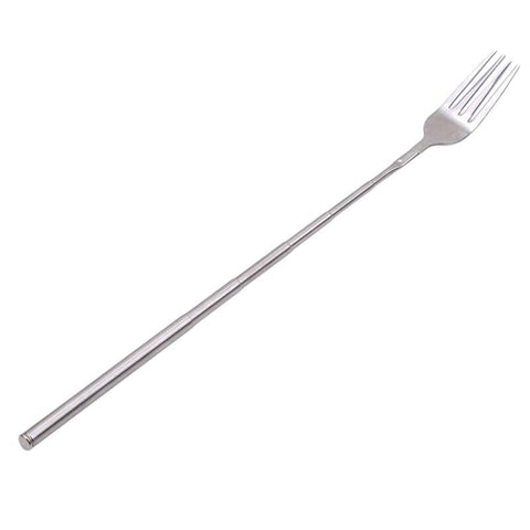 Stainless Steel Western Style BBQ Dinner Fruit Dessert Long Cutlery Forks Telescopic Extendable Fork Kitchen Tool Fruit Tools