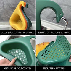 🔥Buy 2 Get 1 Free - Kitchen Sink Drain Basket Swan Drain Rack