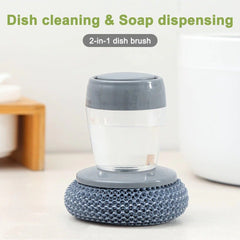 2.0 Soap Dispensing Palm Brush Storage Set[Be Applicable Kitchen/Bathroom/Car cleaning, etc.]