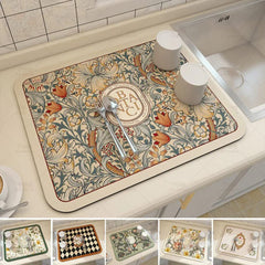 Fantasy Style Draining Mat for Kitchen & Bathroom