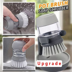 💖2023 Kitchen Brush Utensils Cleaner Press Type Non-Stick Oil Automatic Hydraulic Dishwashing Decontamination Tools Pot Artifact