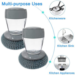 2.0 Soap Dispensing Palm Brush Storage Set[Be Applicable Kitchen/Bathroom/Car cleaning, etc.]